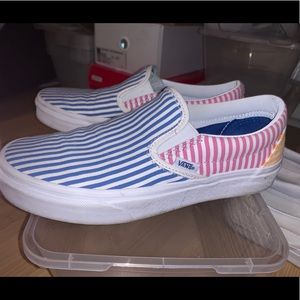 Vans slip ons striped